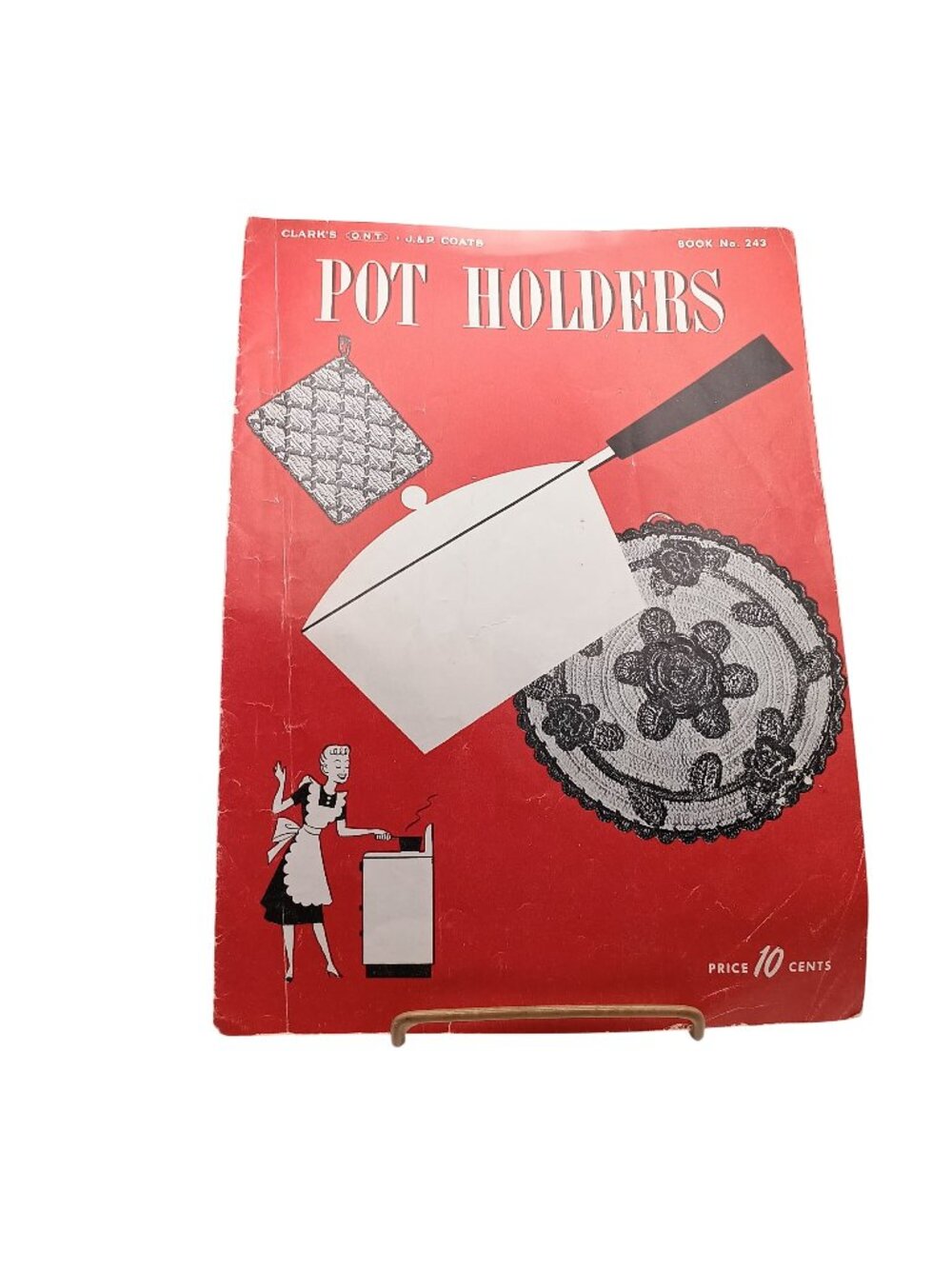 Vintage 1940s Clarks O.N.T. J & P Coats Pot Holders Pattern Book No. 243